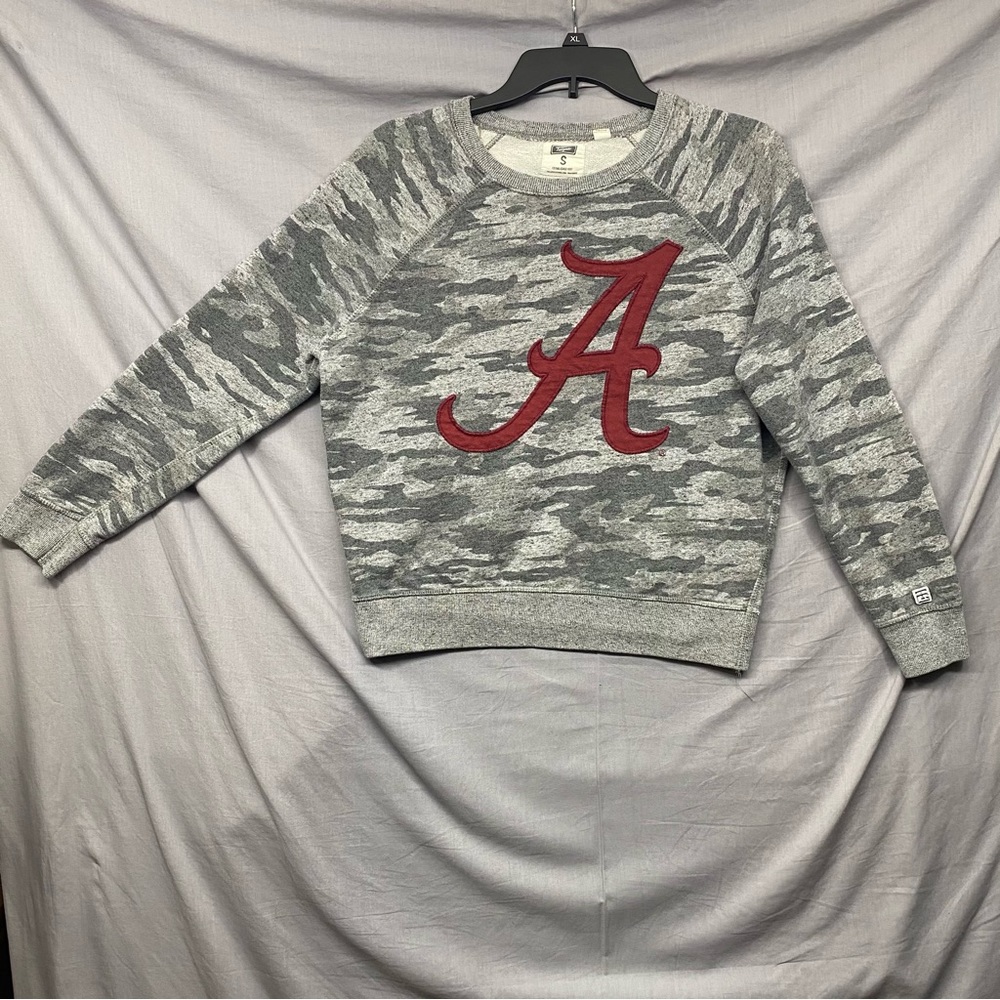 Tailgate Alabama Crimson Tide Sweater Crew Neck Grey Camouflage Size | S